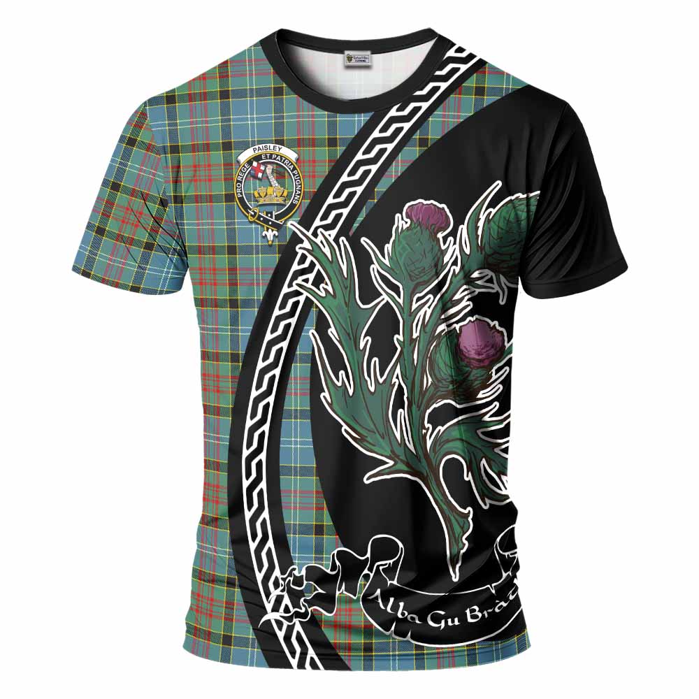 Paisley Family Crest Tartan T-Shirt Alba Thistle Inspired - Tartan Vibes Clothing