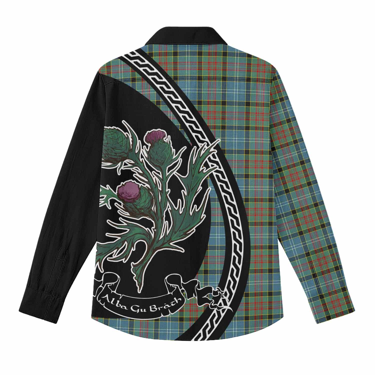 Paisley Family Crest Tartan Women Casual Shirt Alba Thistle Inspired - Tartan Vibes Clothing