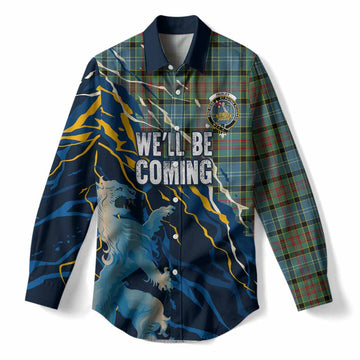 Paisley Scotland Tartan Women Casual Shirt WC2026 Football - We'll Be Coming