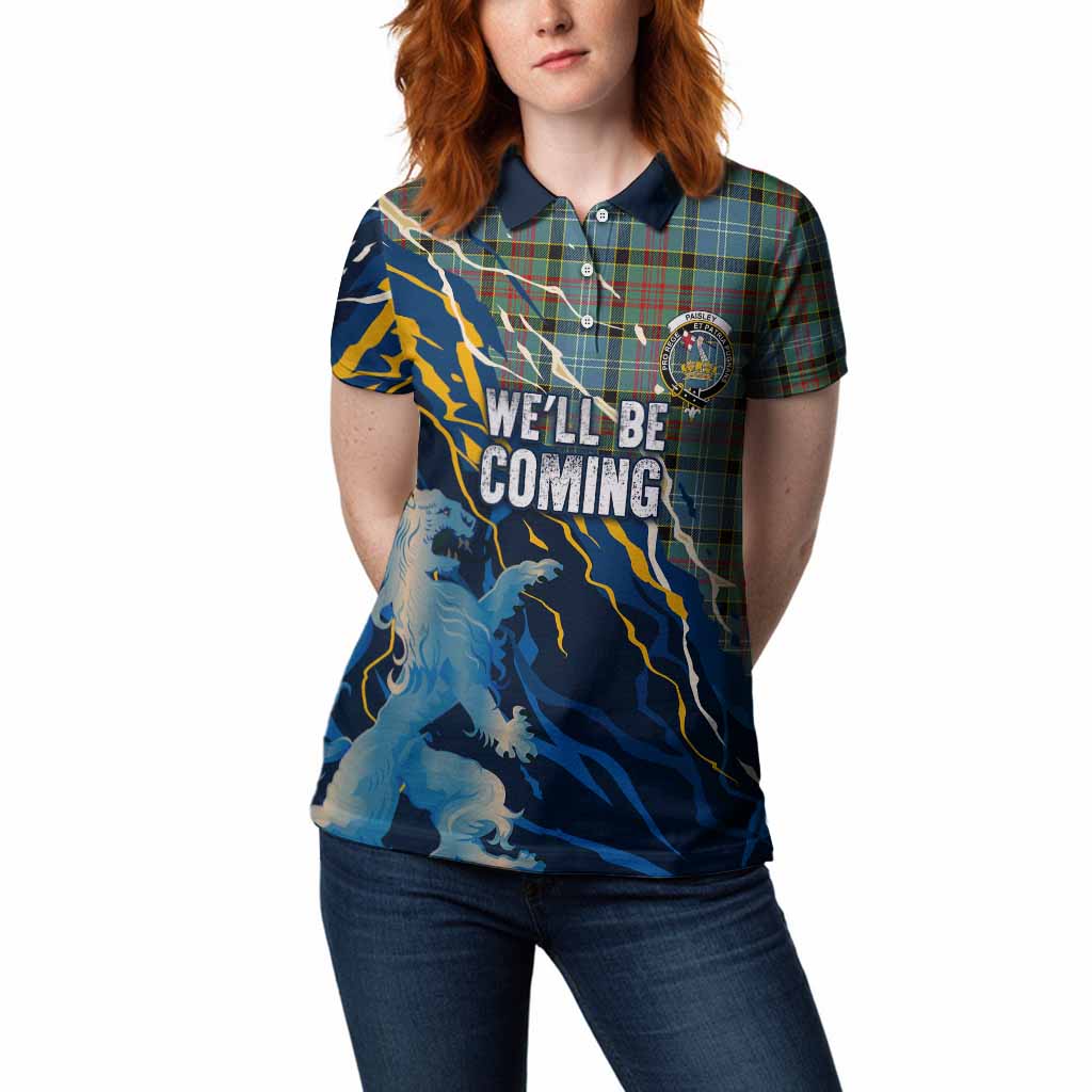 Paisley Scotland Tartan Women Polo Shirt WC2026 Football - We'll Be Coming