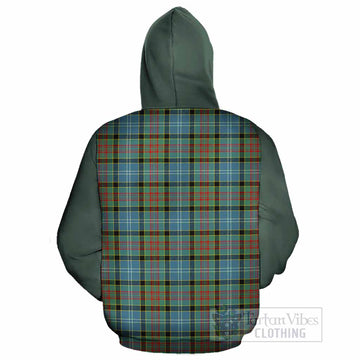 Paisley Tartan Accent Cotton Hoodie with Family Crest
