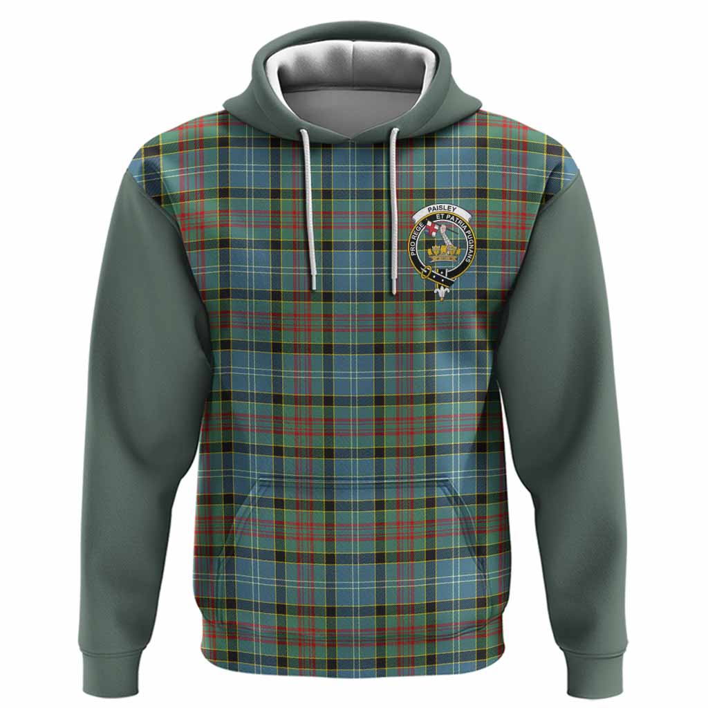 Paisley Tartan Accent Hoodie with Family Crest