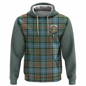 Paisley Tartan Accent Hoodie with Family Crest