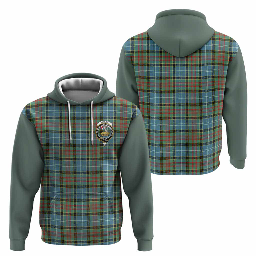 Paisley Tartan Accent Hoodie with Family Crest