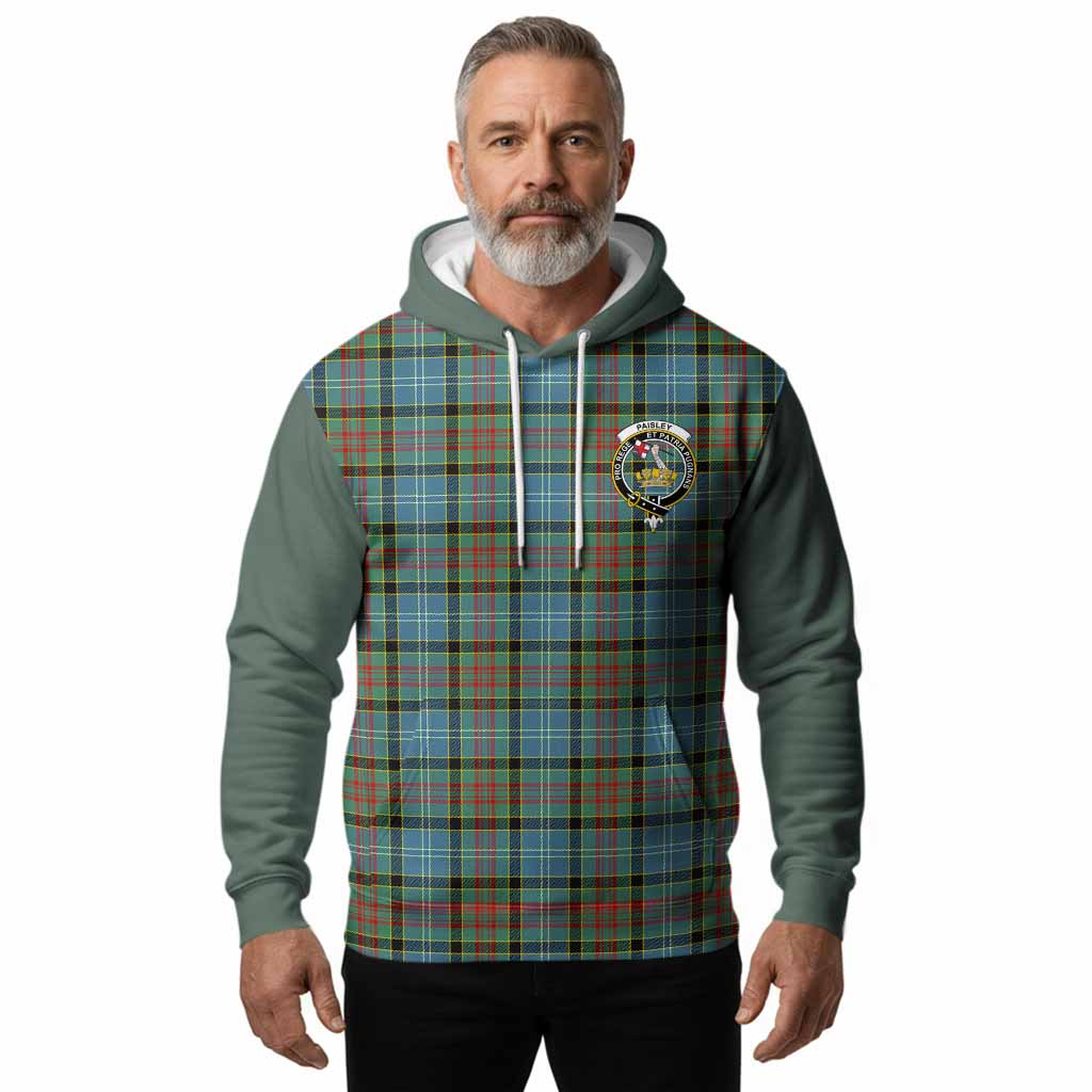 Paisley Tartan Accent Hoodie with Family Crest