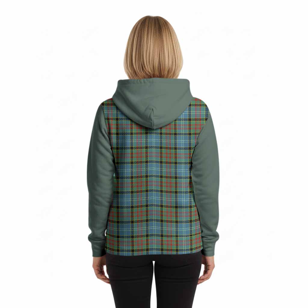 Paisley Tartan Accent Hoodie with Family Crest