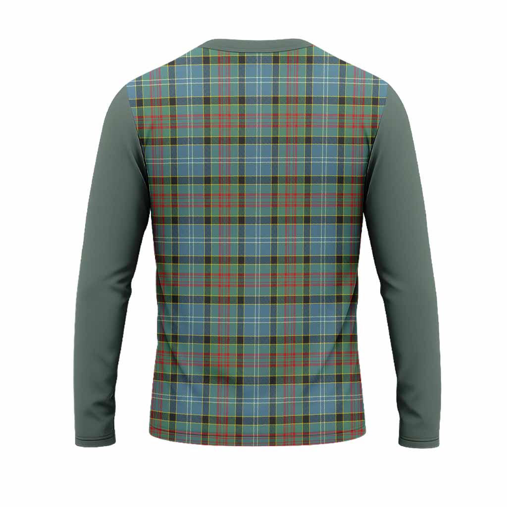 Paisley Tartan Accent Long Sleeve T-Shirt with Family Crest