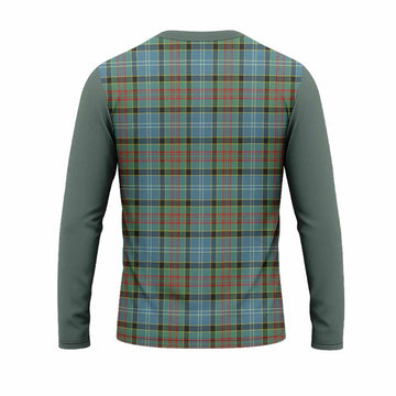 Paisley Tartan Accent Long Sleeve T-Shirt with Family Crest