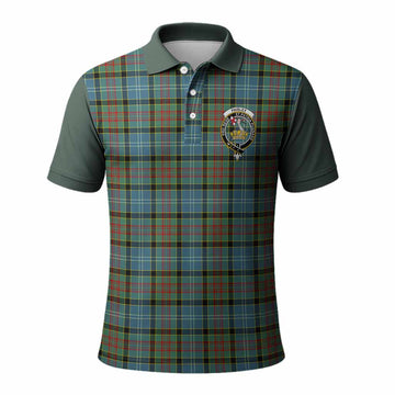 Paisley Tartan Accent Polo Shirt with Family Crest