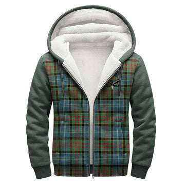 Paisley Tartan Accent Sherpa Hoodie with Family Crest