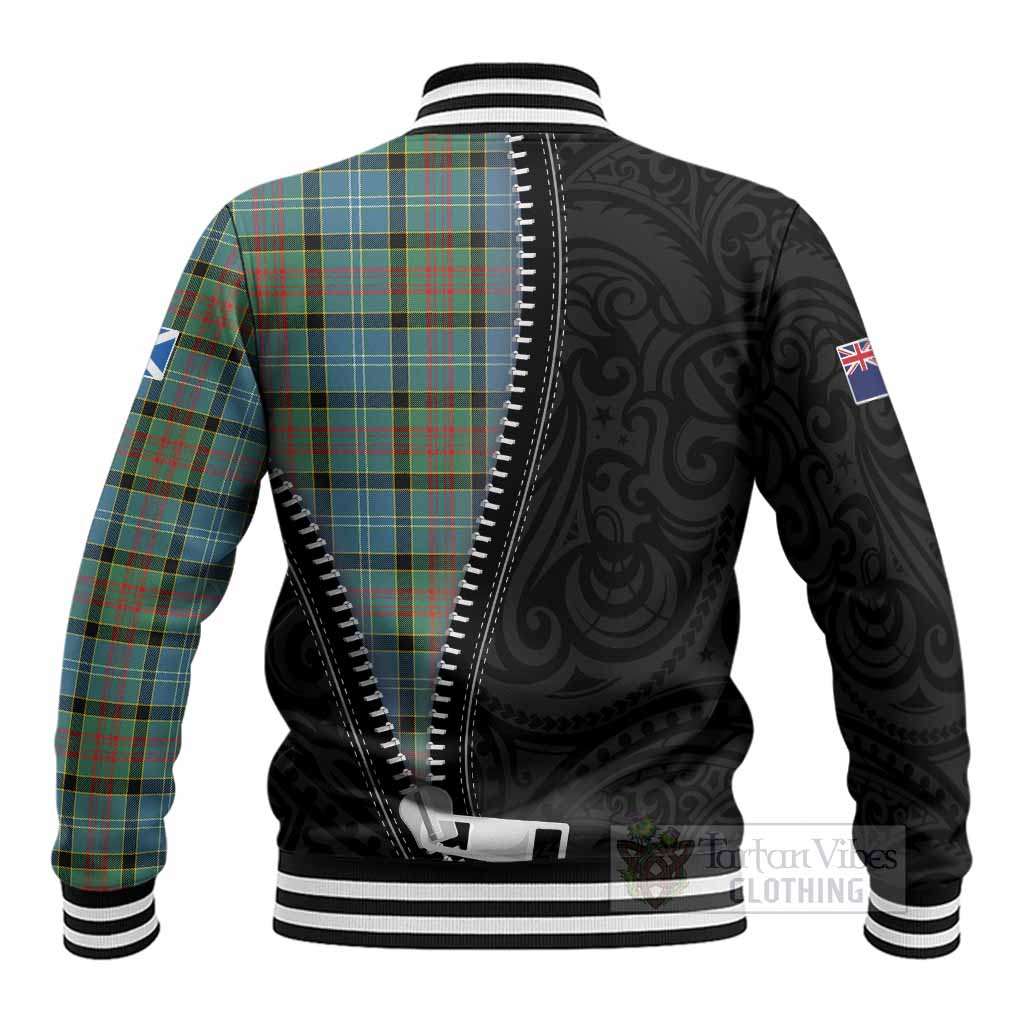 Paisley Tartan Baseball Jacket New Zealand Pattern Unique Zipper Stylized