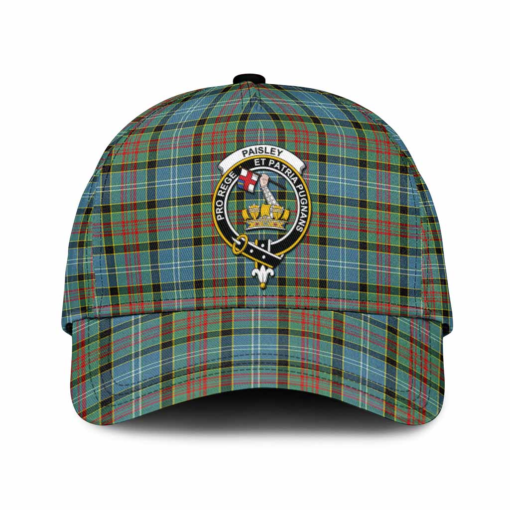 Paisley Tartan Classic Cap with Family Crest