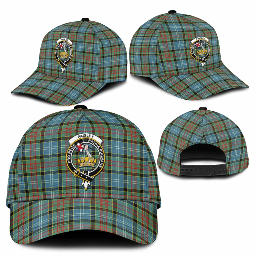 Paisley Tartan Classic Cap with Family Crest