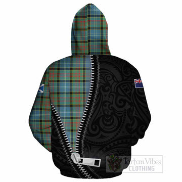 Paisley Tartan Cotton Hoodie New Zealand Pattern Unique Zipper Stylized