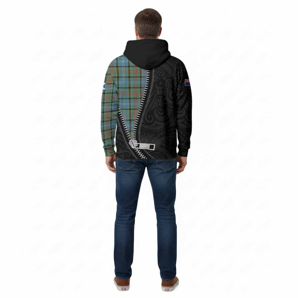 Paisley Tartan Cotton Hoodie New Zealand Pattern Unique Zipper Stylized