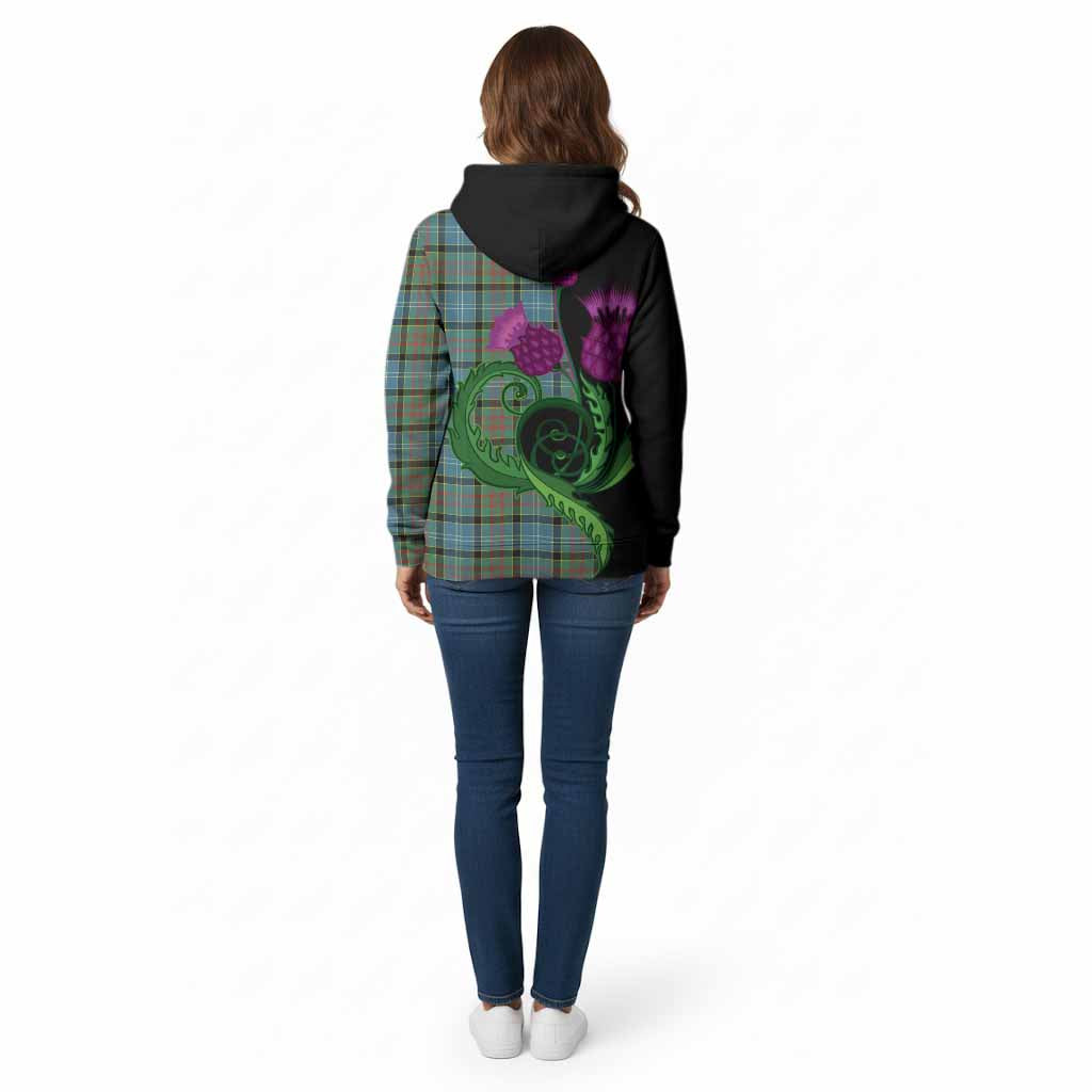 Paisley Tartan Cotton Hoodie Traditional Scottish Thistle