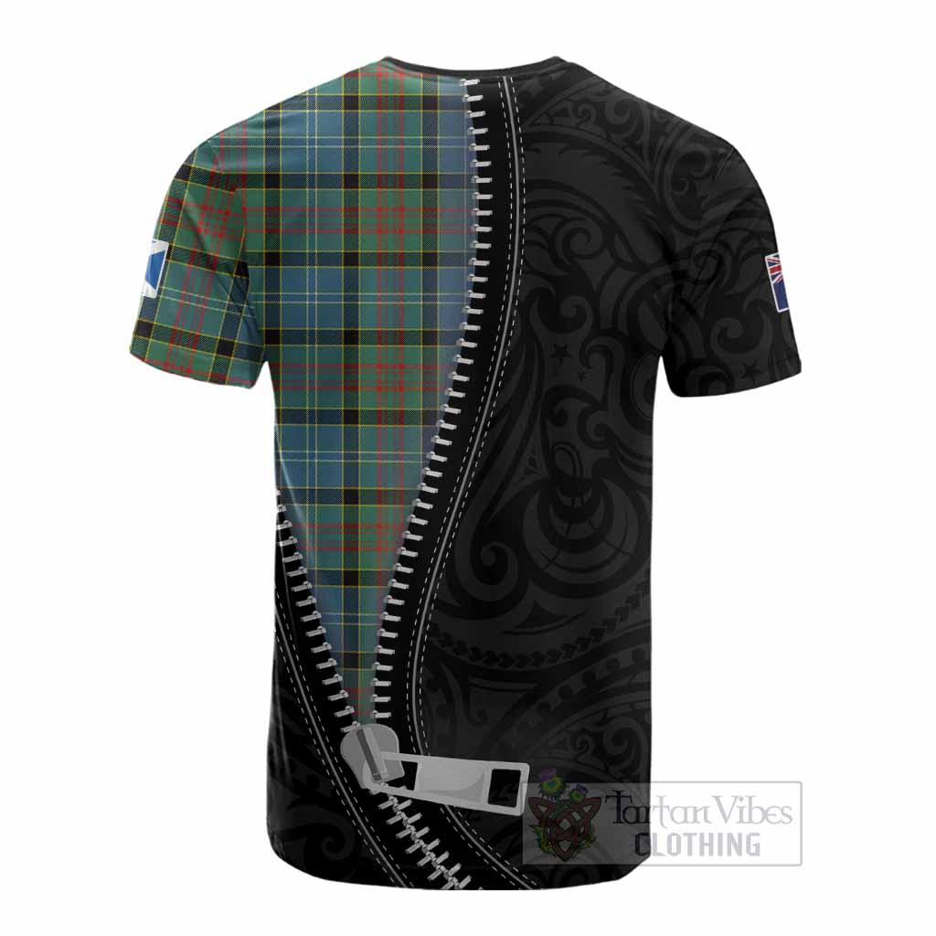Paisley Tartan Cotton T-shirt New Zealand Pattern Unique Zipper Stylized
