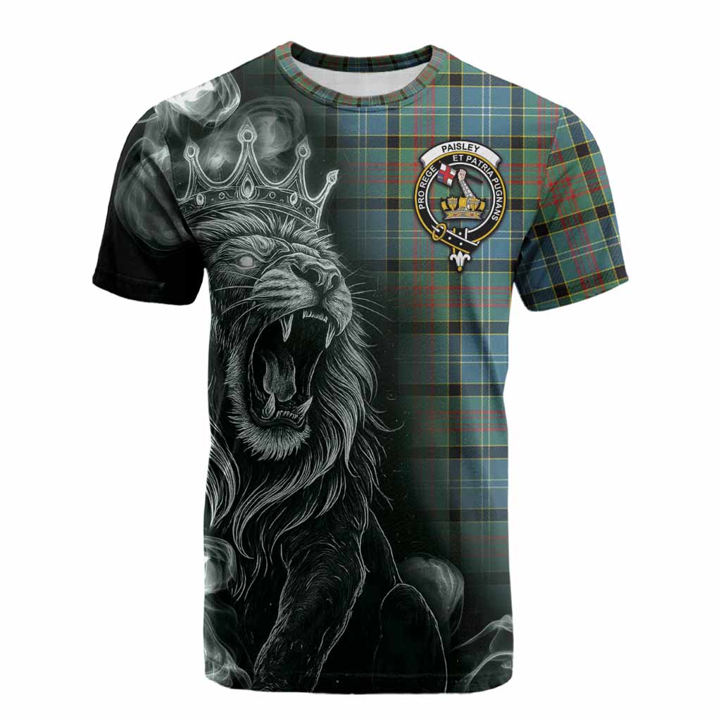 Paisley Tartan Cotton T-shirt Roaring Lion Heritage