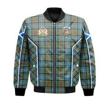 Paisley Tartan Crest Bomber Jacket Scotland Coat of Arm Flag Style - Tartan Vibes Clothing