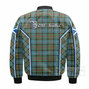 Paisley Tartan Crest Bomber Jacket Scotland Coat of Arm Flag Style - Tartan Vibes Clothing