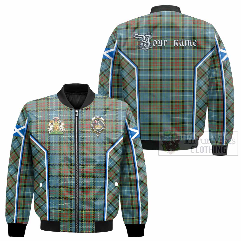Paisley Tartan Crest Bomber Jacket Scotland Coat of Arm Flag Style - Tartan Vibes Clothing