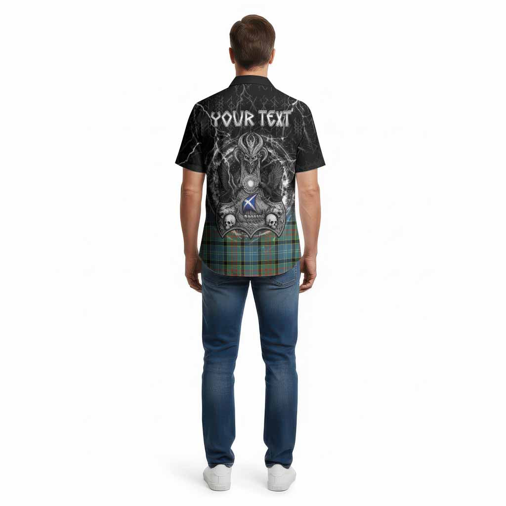Paisley Tartan Crest Cotton Hawaiian Shirt Celtic Odin's Raven Legacy