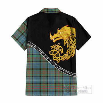 Paisley Tartan Crest Cotton Hawaiian Shirt Legendary Dragon Knot Half Style