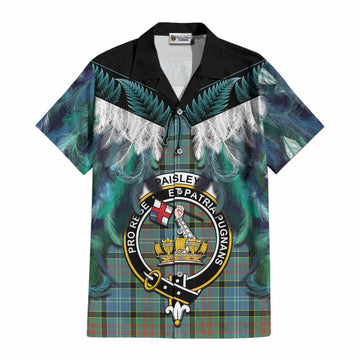Paisley Tartan Crest Cotton Hawaiian Shirt New Zealand Maori Korowai Cloak