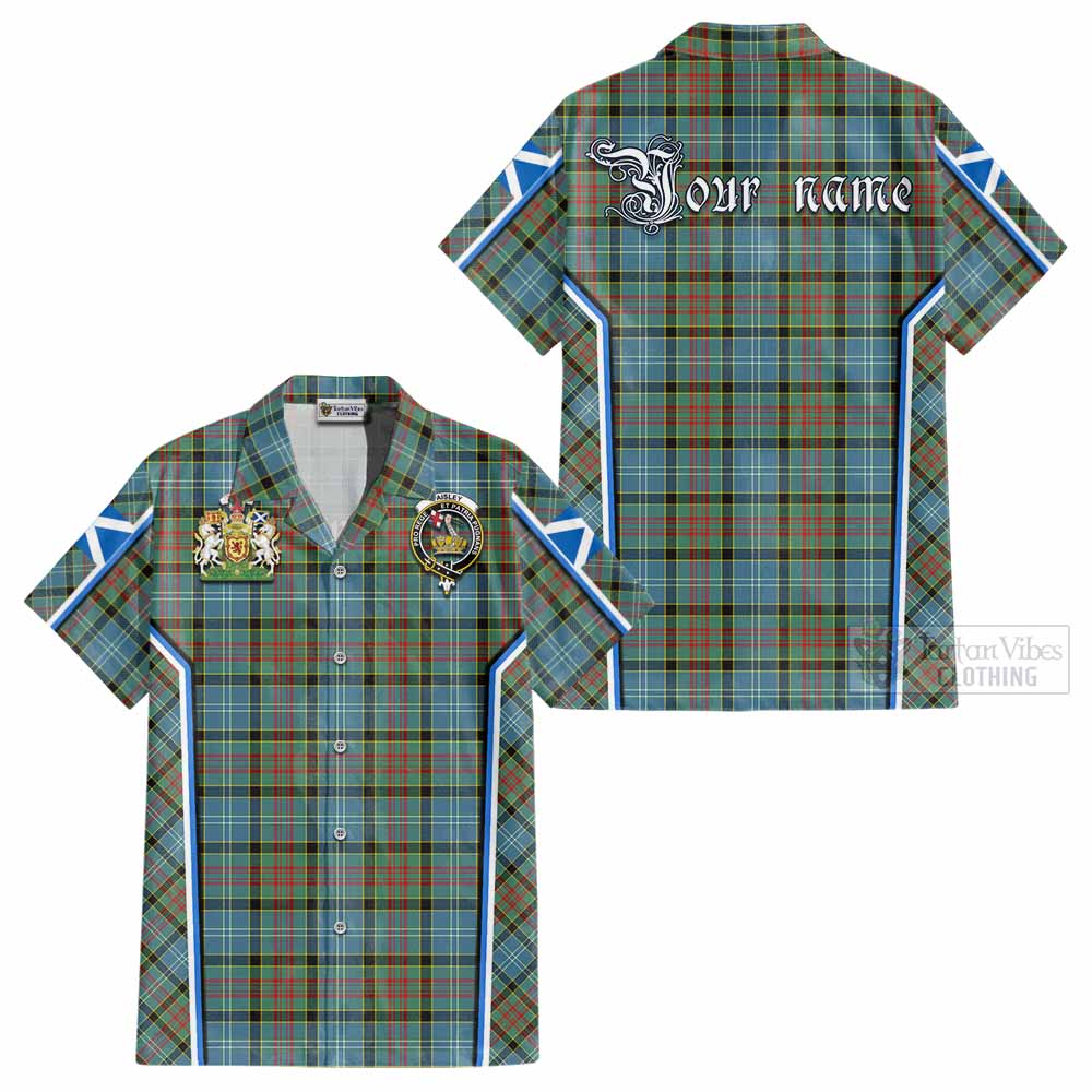 Paisley Tartan Crest Cotton Hawaiian Shirt Scotland Coat of Arm Flag Style - Tartan Vibes Clothing