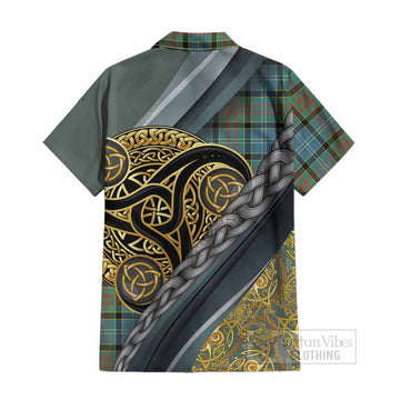 Paisley Tartan Crest Cotton Hawaiian Shirt Scottish Triskele Celtic
