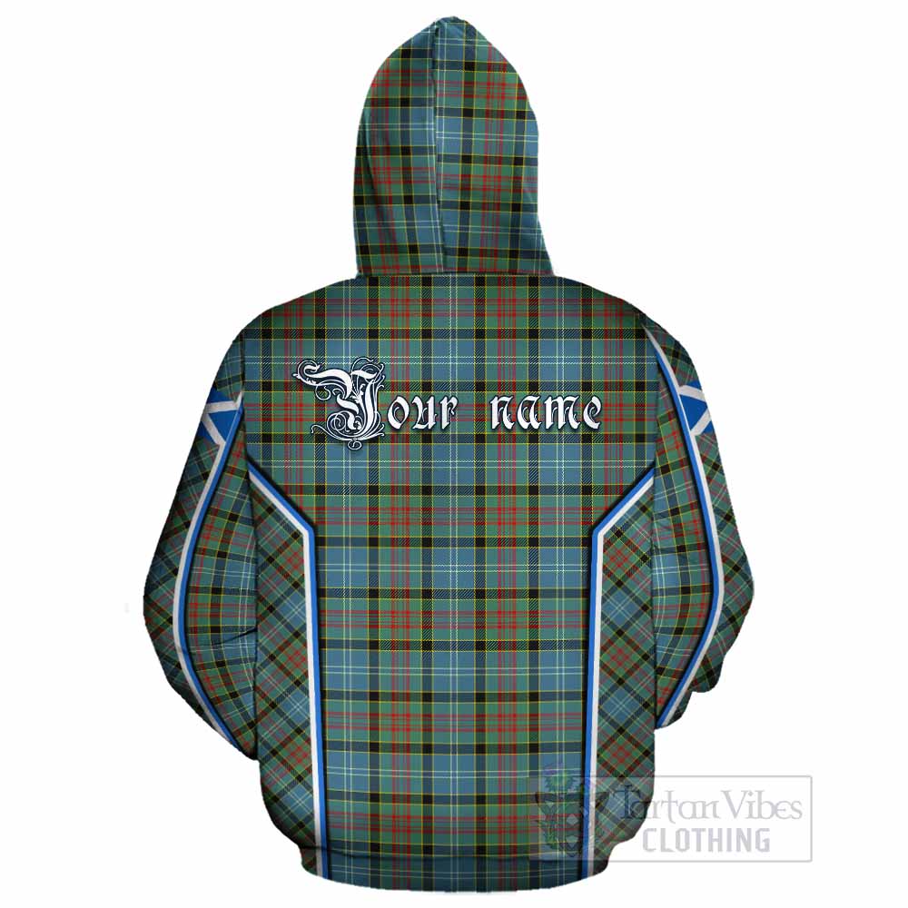 Paisley Tartan Crest Cotton Hoodie Scotland Coat of Arm Flag Style - Tartan Vibes Clothing