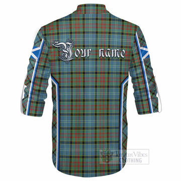 Paisley Tartan Crest Ghillie Kilt Shirt Scotland Coat of Arm Flag Style