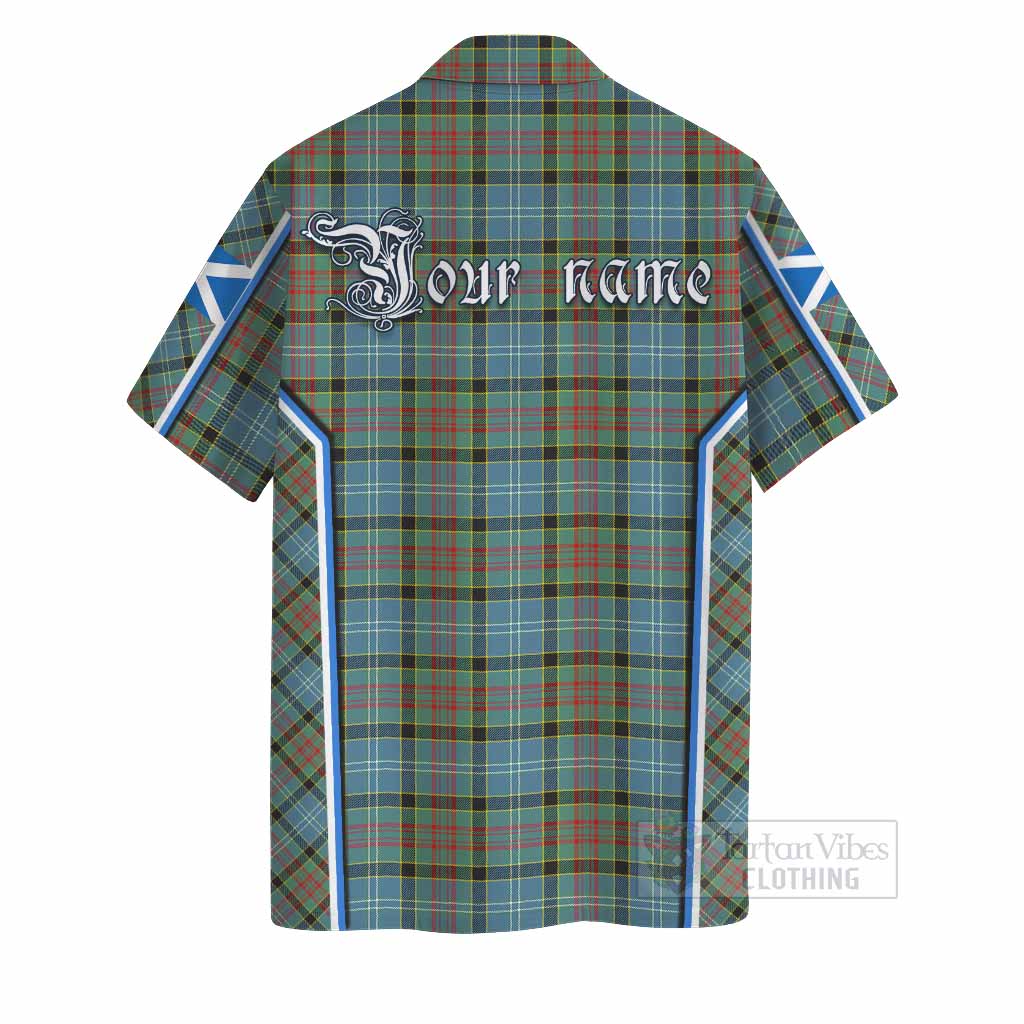 Paisley Tartan Crest Hawaiian Shirt Scotland Coat of Arm Flag Style - Tartan Vibes Clothing