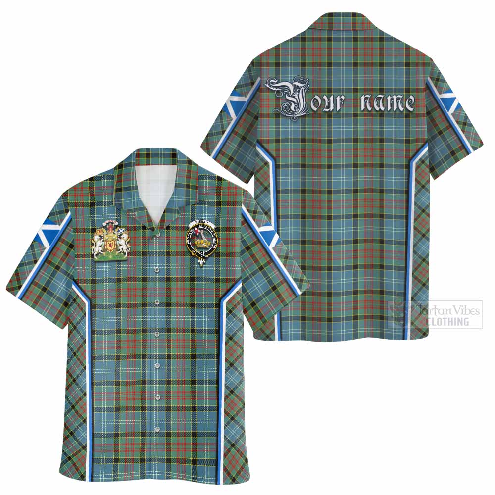 Paisley Tartan Crest Hawaiian Shirt Scotland Coat of Arm Flag Style - Tartan Vibes Clothing
