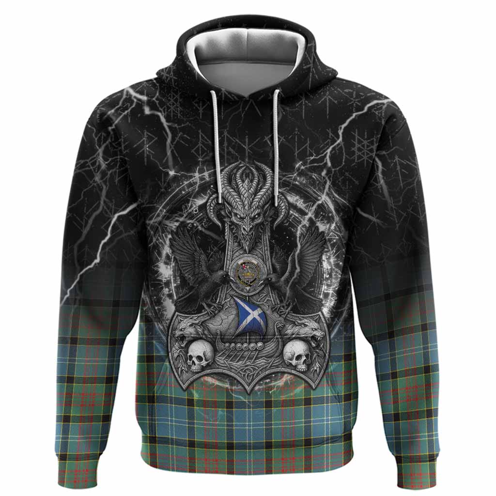 Paisley Tartan Crest Hoodie Celtic Odin's Raven Legacy