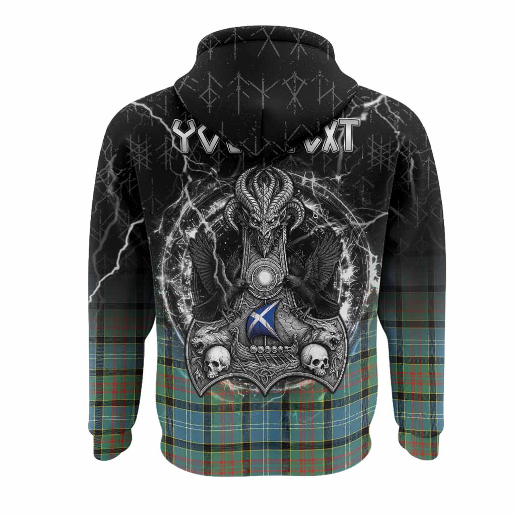 Paisley Tartan Crest Hoodie Celtic Odin's Raven Legacy