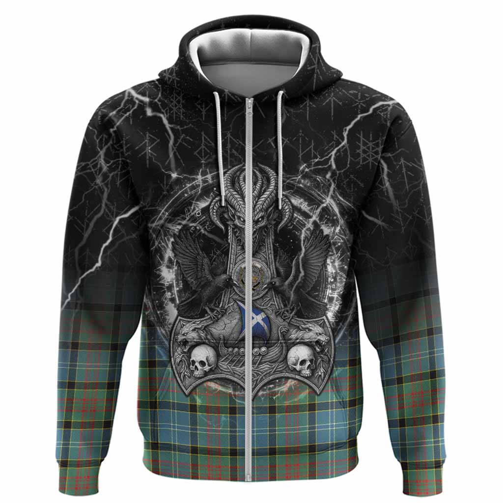 Paisley Tartan Crest Hoodie Celtic Odin's Raven Legacy