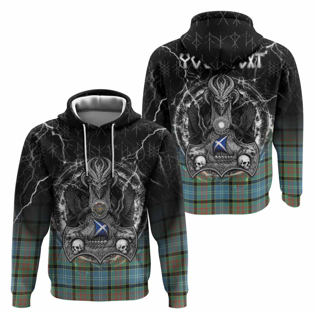 Paisley Tartan Crest Hoodie Celtic Odin's Raven Legacy