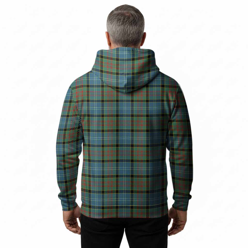 Paisley Tartan Crest Hoodie Ferocious Lion Style