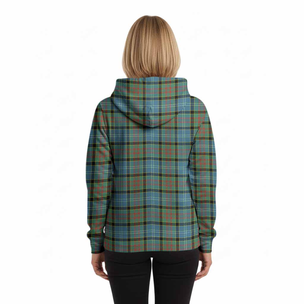 Paisley Tartan Crest Hoodie Ferocious Lion Style