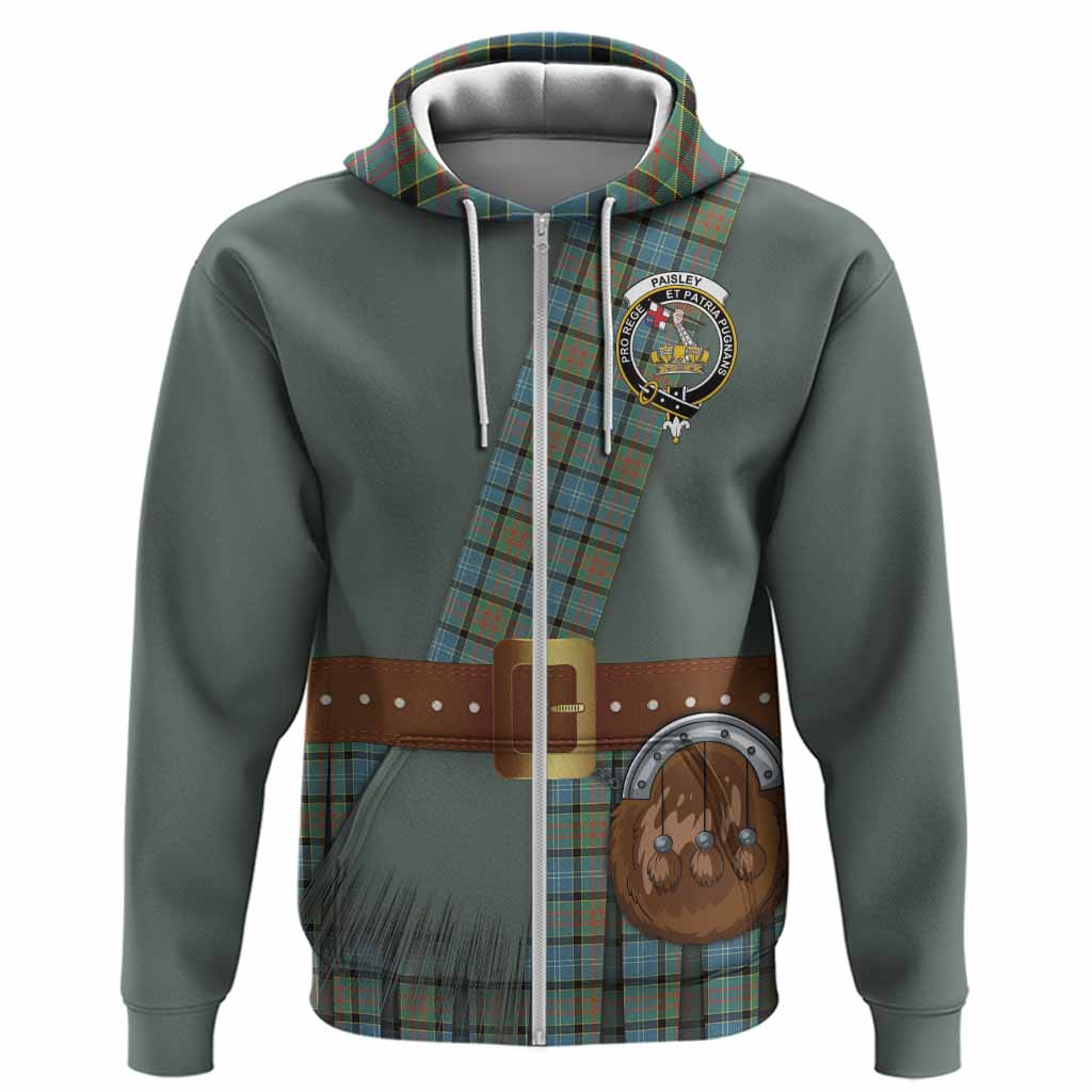 Paisley Tartan Crest Hoodie Kilt Costume Style