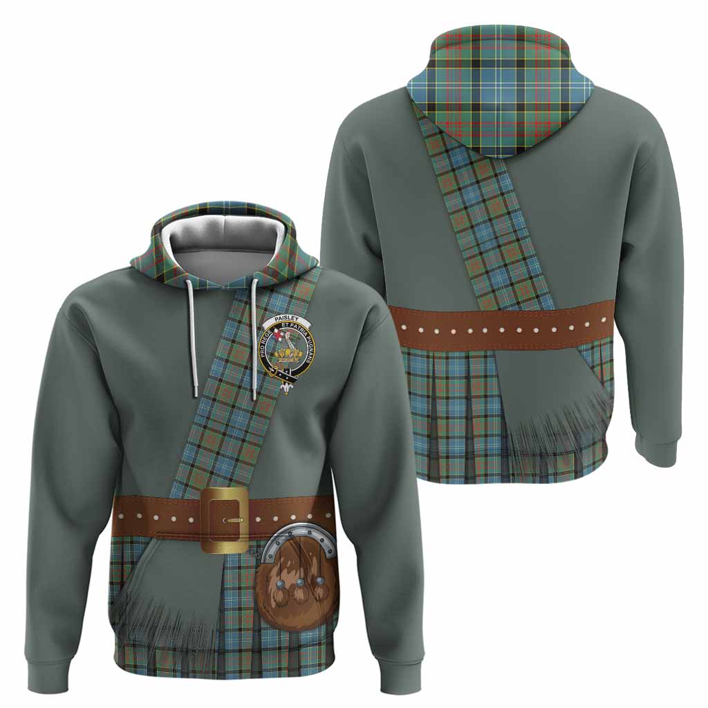 Paisley Tartan Crest Hoodie Kilt Costume Style