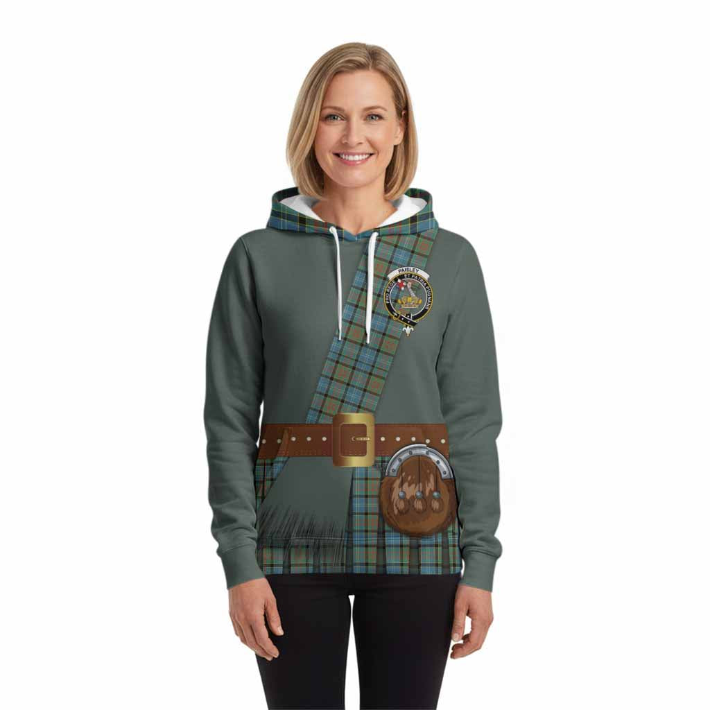 Paisley Tartan Crest Hoodie Kilt Costume Style