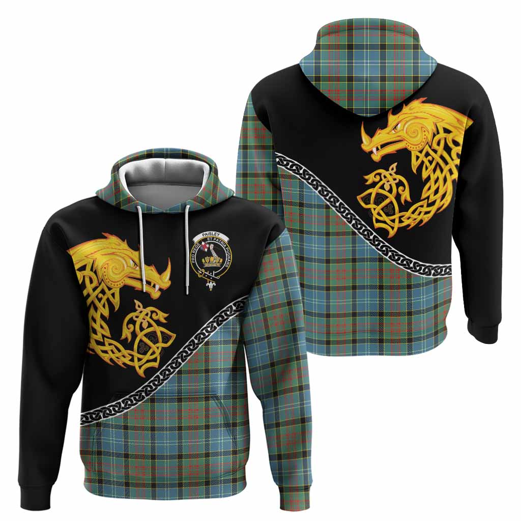 Paisley Tartan Crest Hoodie Legendary Dragon Knot Half Style