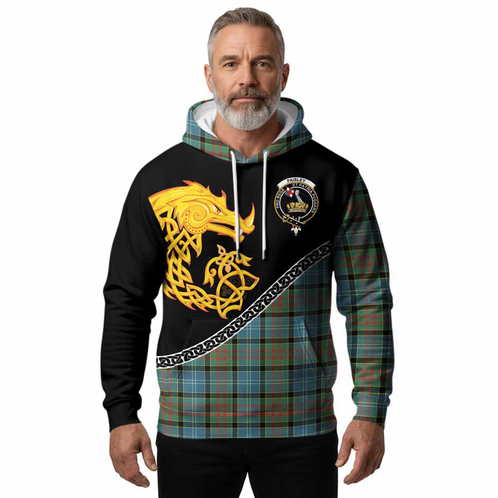Paisley Tartan Crest Hoodie Legendary Dragon Knot Half Style