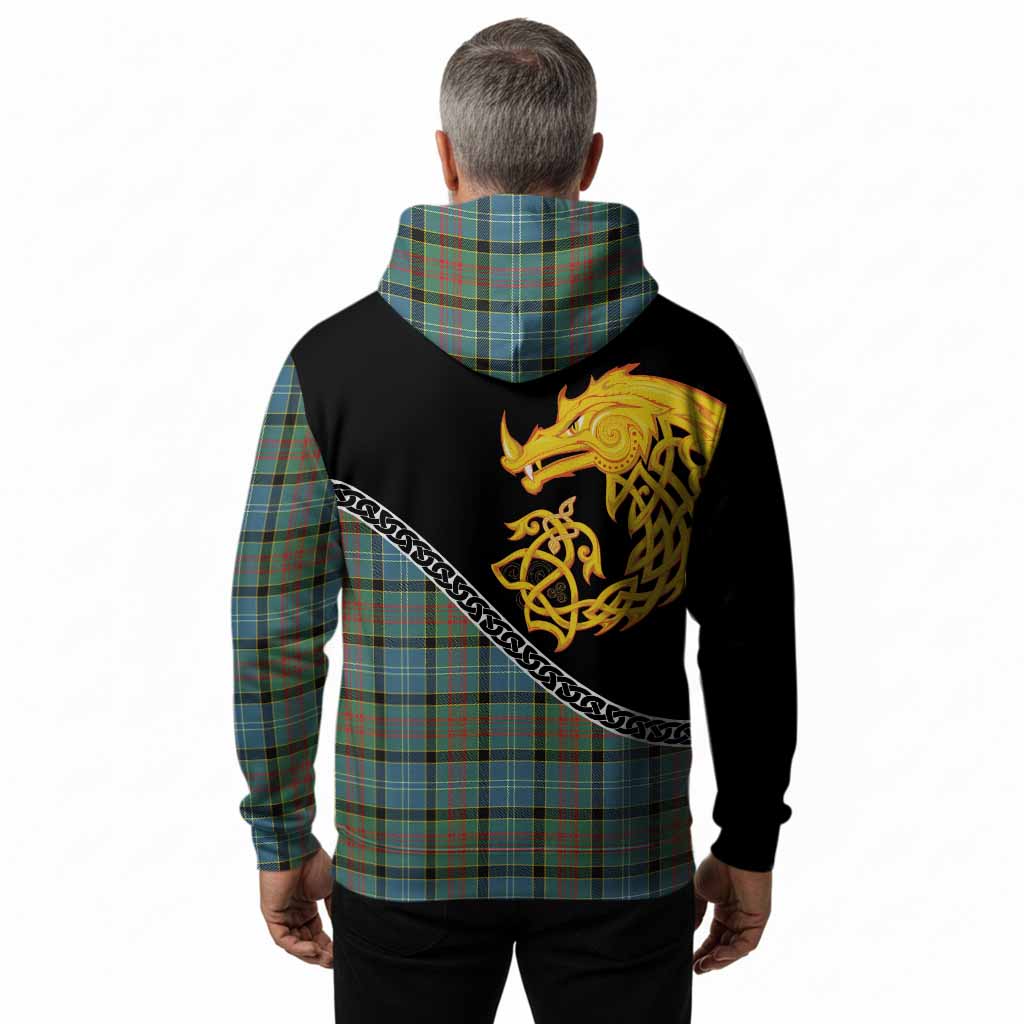 Paisley Tartan Crest Hoodie Legendary Dragon Knot Half Style