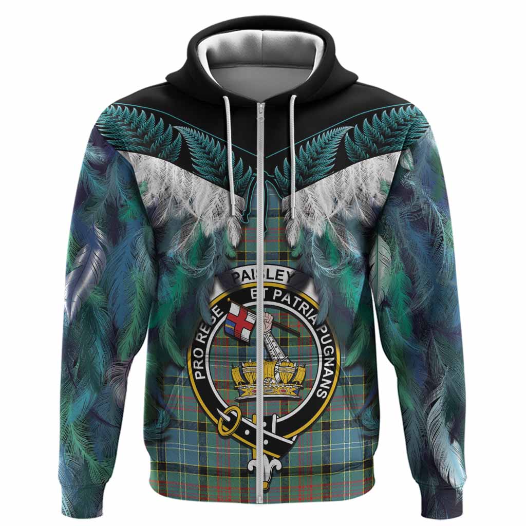 Paisley Tartan Crest Hoodie New Zealand Maori Korowai Cloak