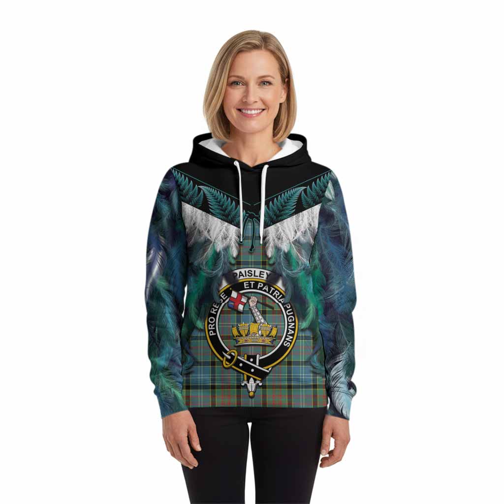 Paisley Tartan Crest Hoodie New Zealand Maori Korowai Cloak