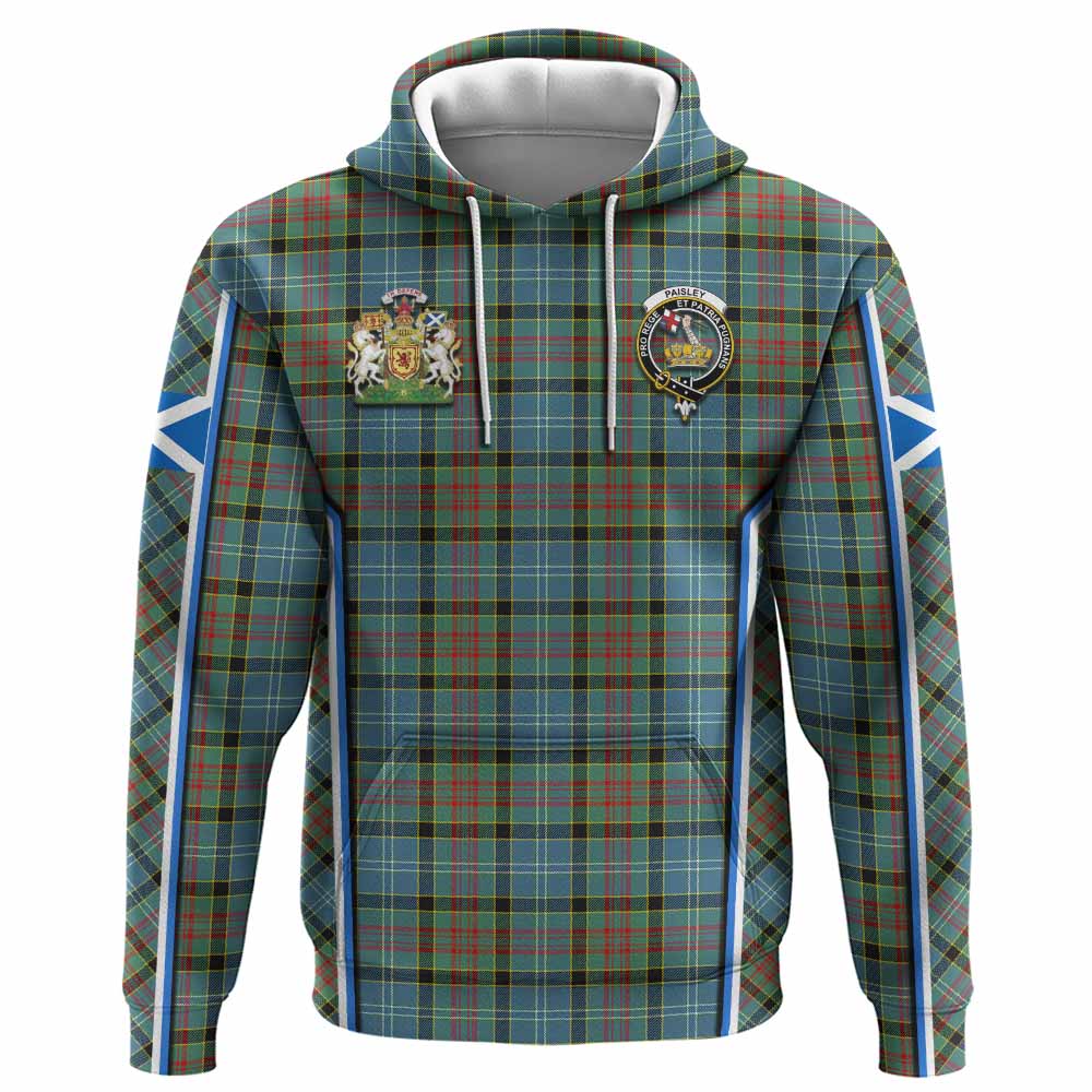 Paisley Tartan Crest Hoodie Scotland Coat of Arm Flag Style - Tartan Vibes Clothing