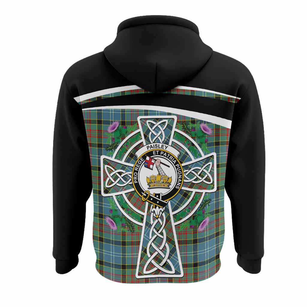 Paisley Tartan Crest Hoodie Scottish Thistle Celtic Cross Alba Gu Brath